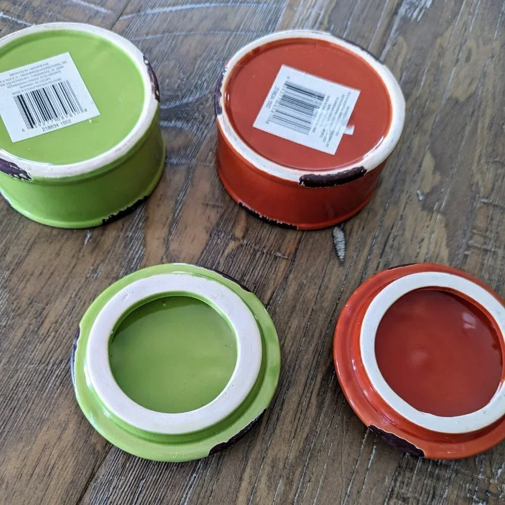 Ceramic Trinket Boxes Set of 2 Create Inspire
